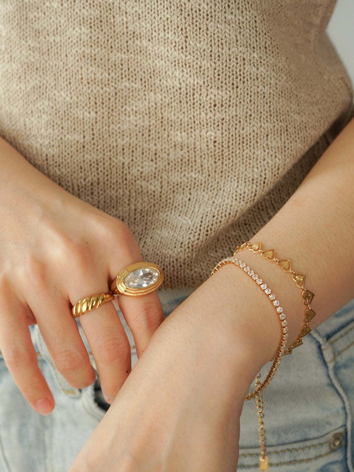Odessa Heart Link Bracelet