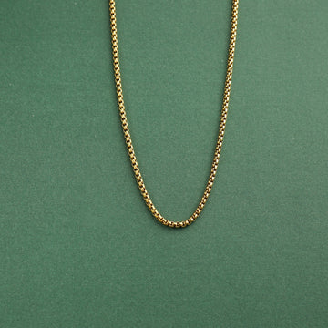 Fabian Box Chain Necklace (Gold)
