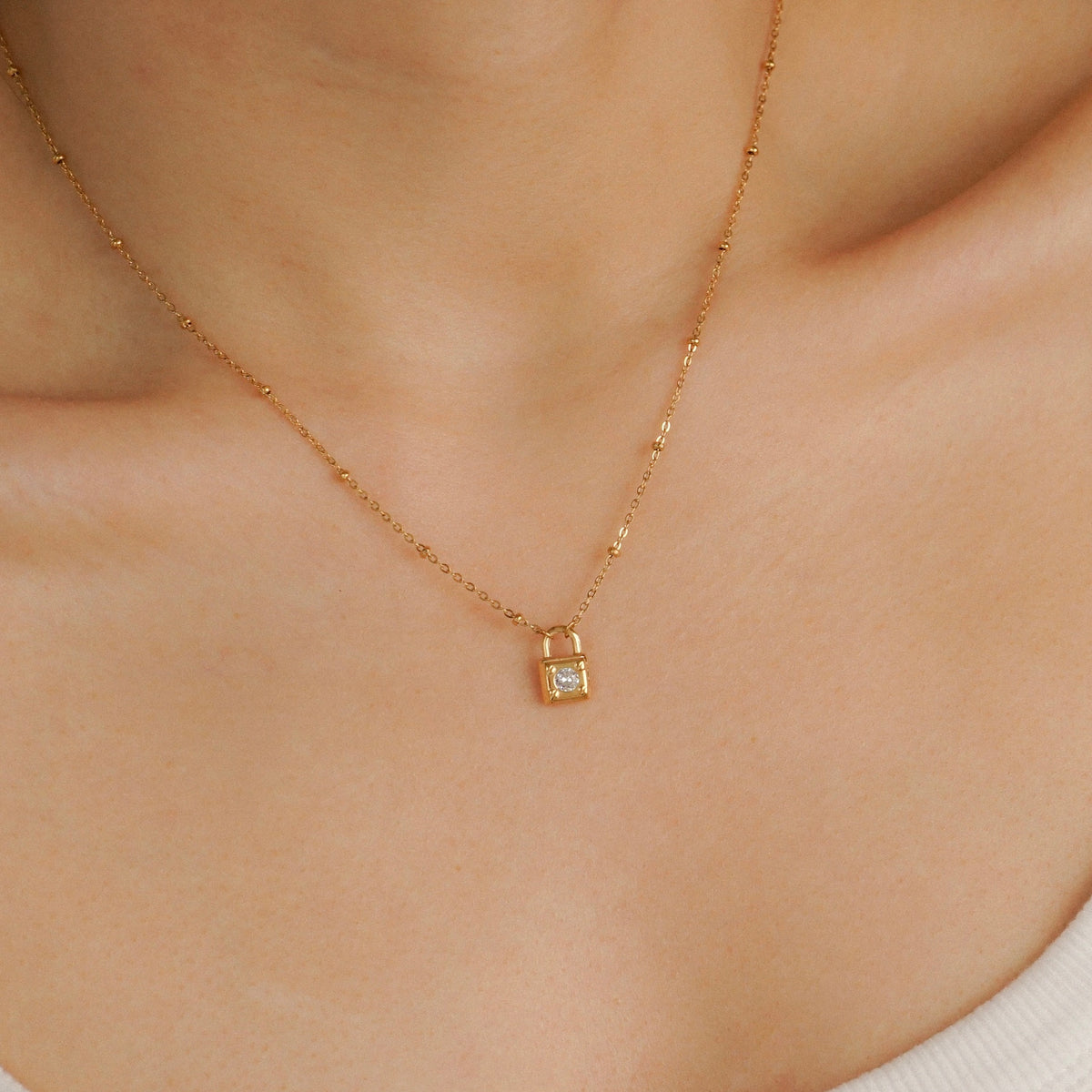 Zyla Padlock Necklace