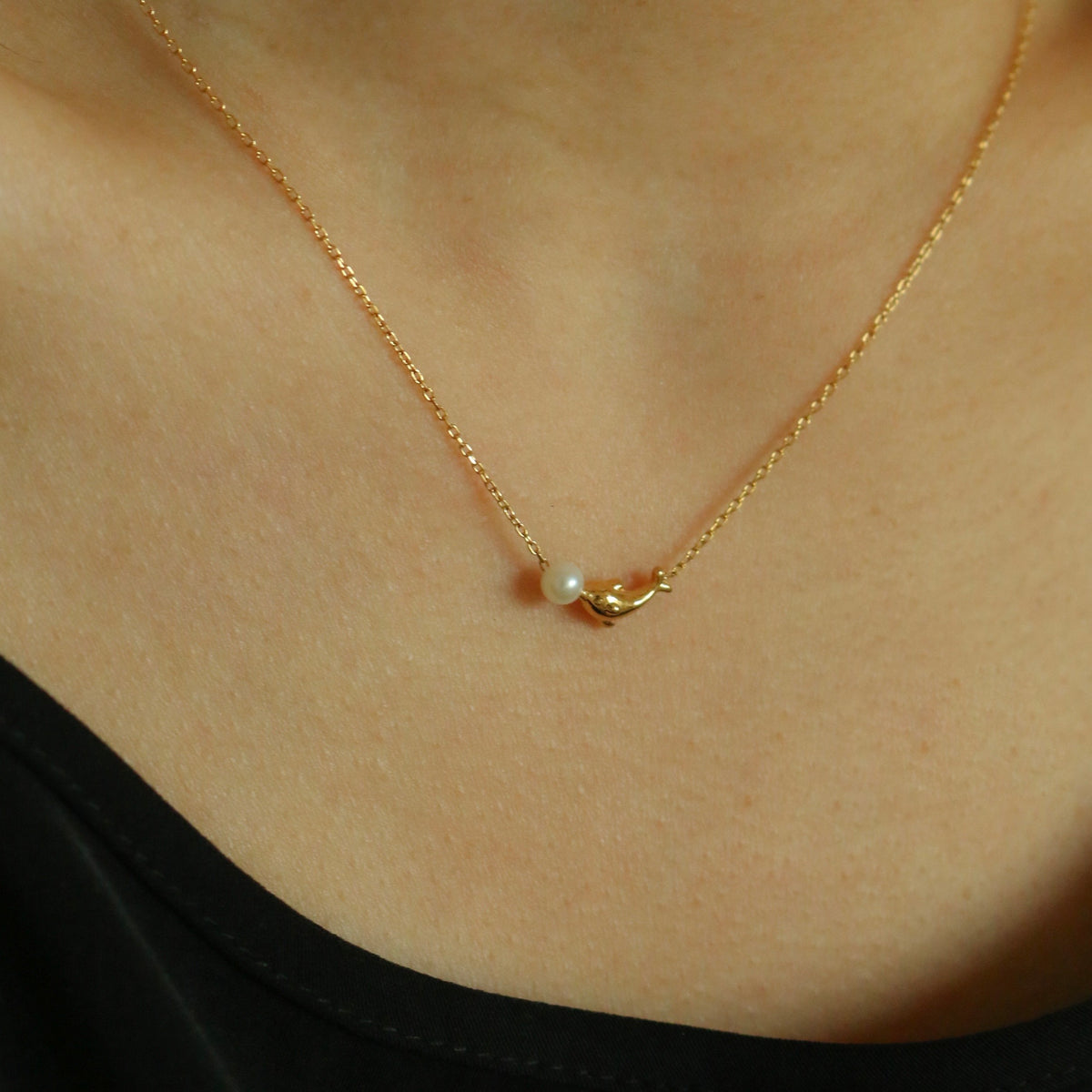 Dolphin Pearl Necklace