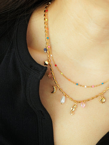 Urith Coastal Charm Layered Necklace