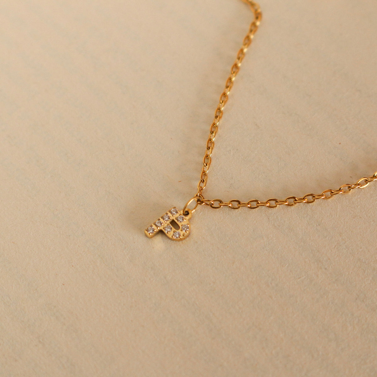 Pavé Initial Charm Necklace