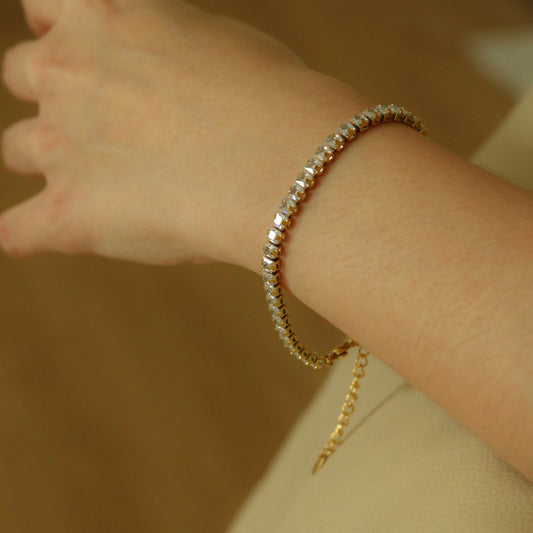 Anna Tennis Bracelet (Gold)