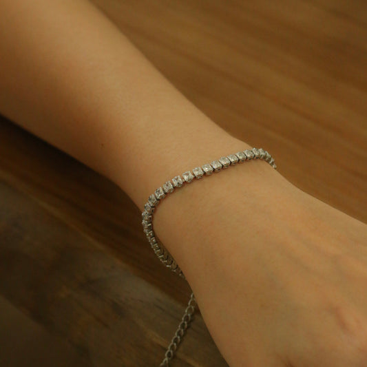 Anna Tennis Bracelet (Silver)