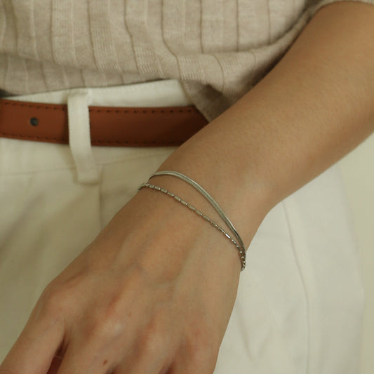 Lila Layered Bracelet (Silver)
