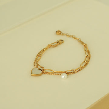 Claire Heart Bracelet (Gold)