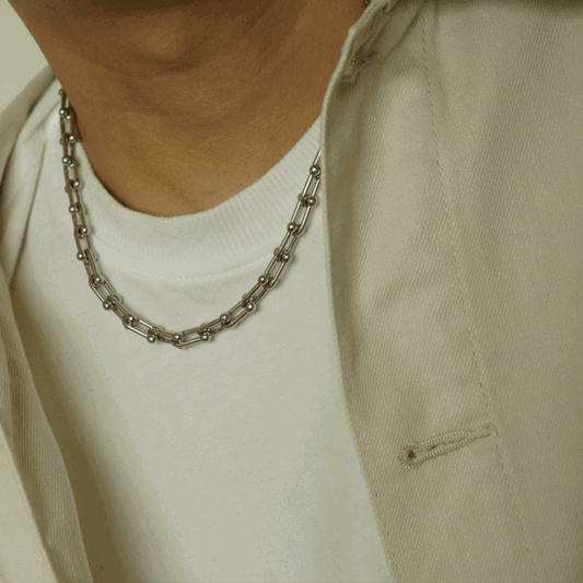 Sebastian Lock Chain Necklace (Silver)