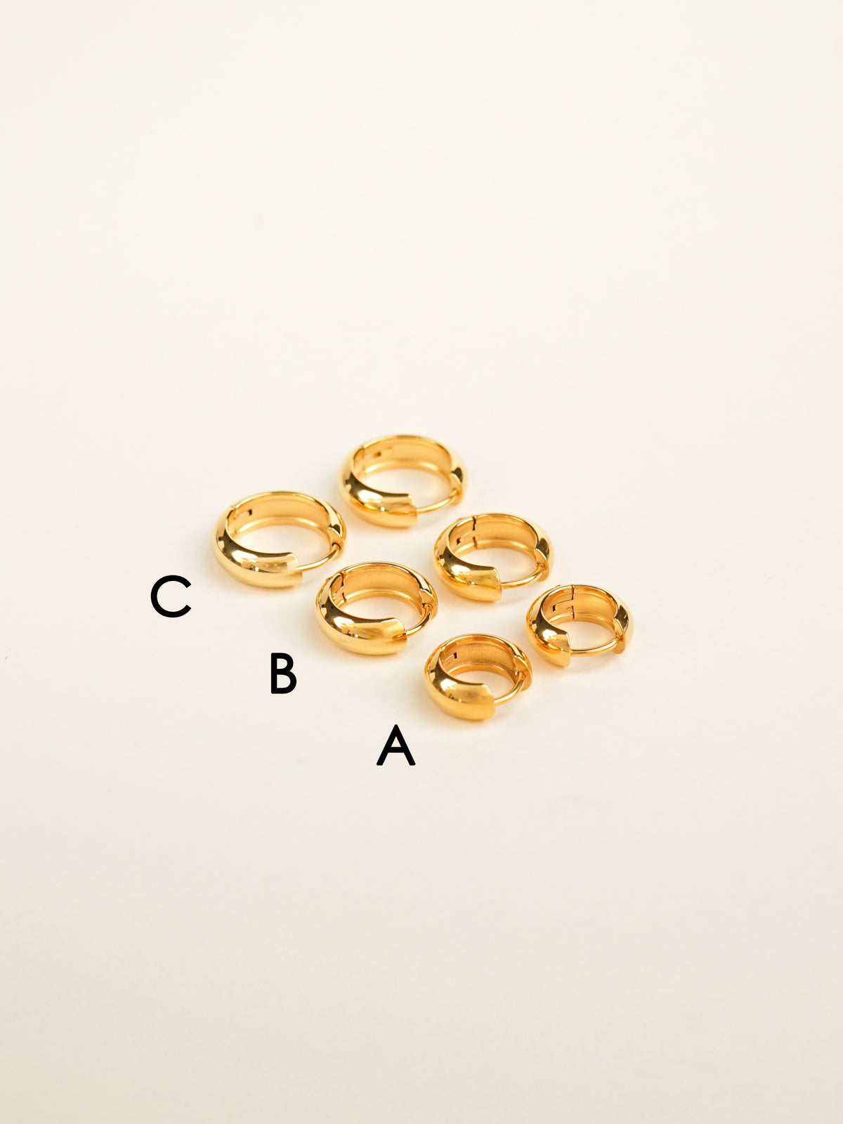Brenda Bold Huggie Earrings (Gold)