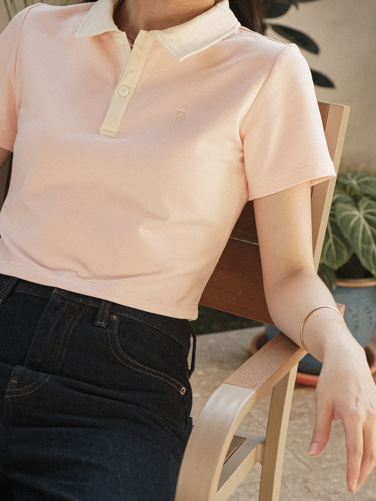 PR Cropped Polo Shirt (Pink)