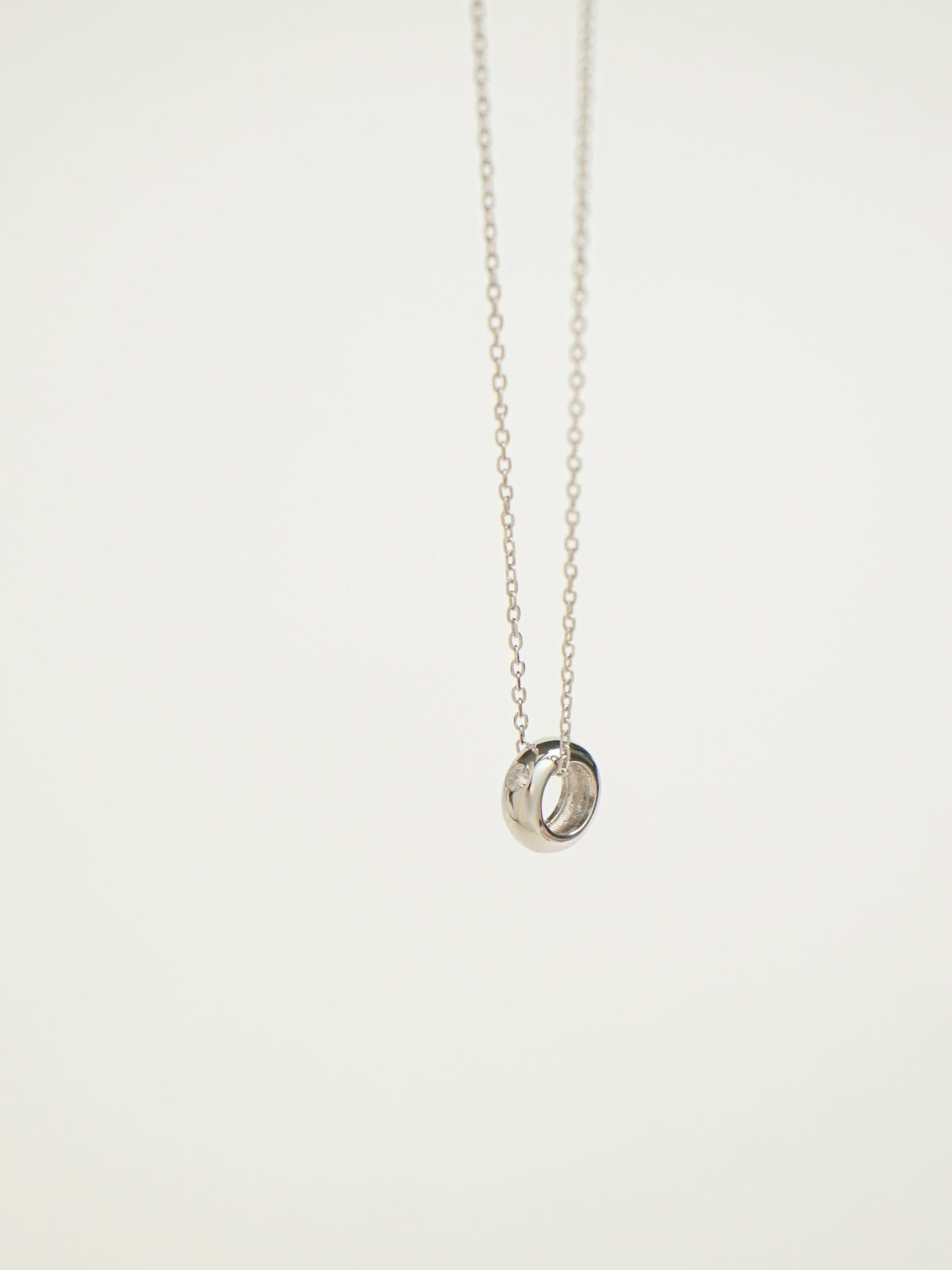 Natasha Mini Ring Necklace (Silver)