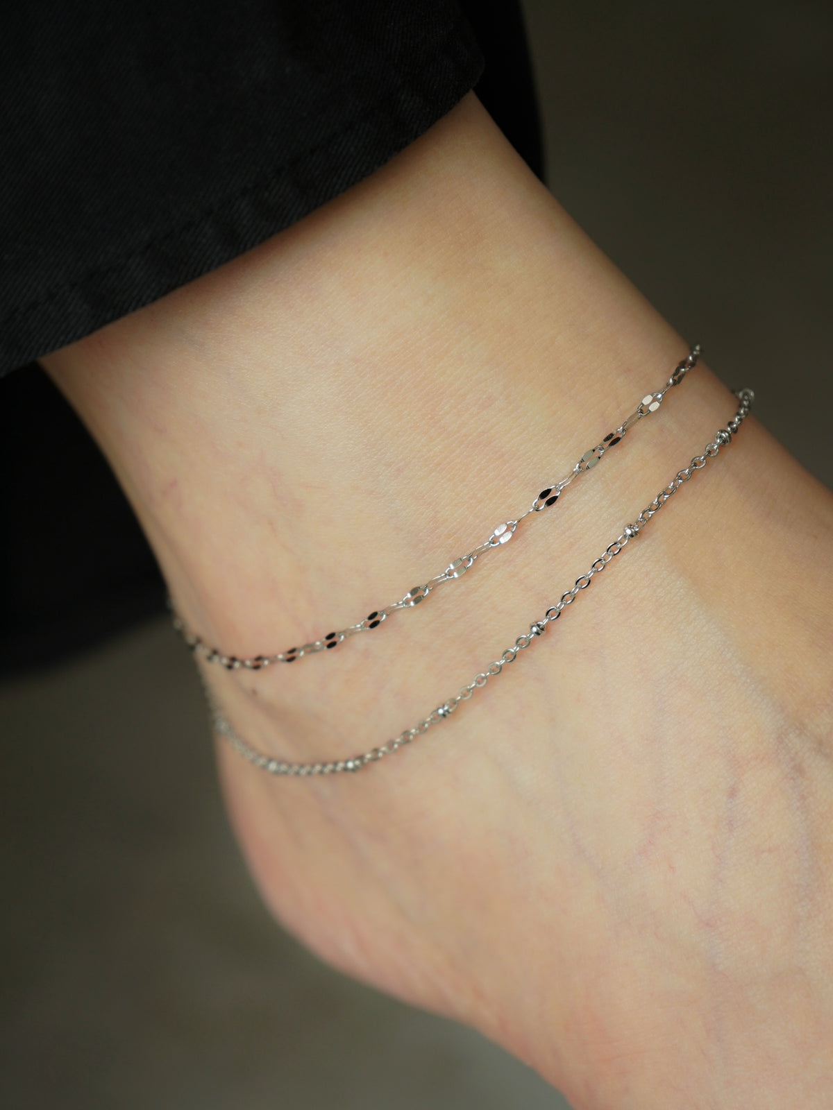 Amaya Layered Anklet (Silver)