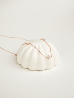 Hailee Clover Necklace (Rose Gold)