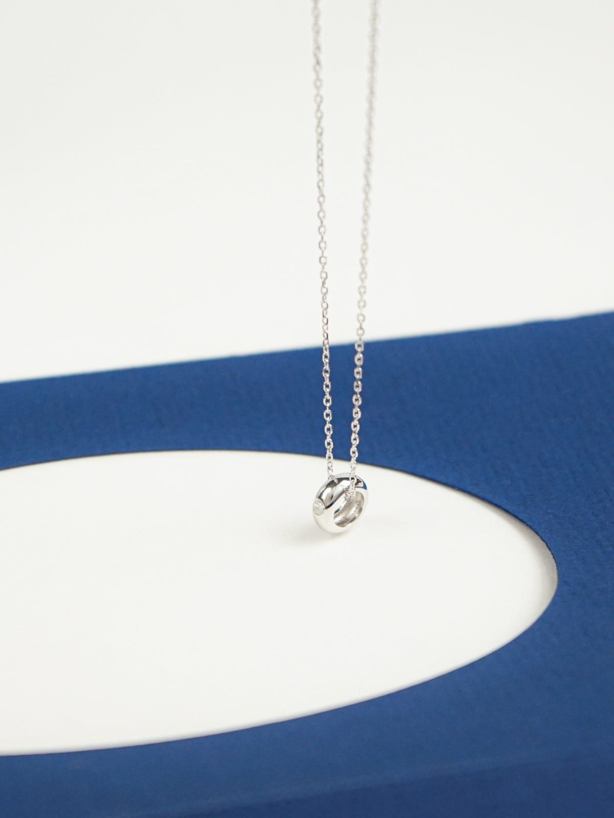 Natasha Mini Ring Necklace (Silver)