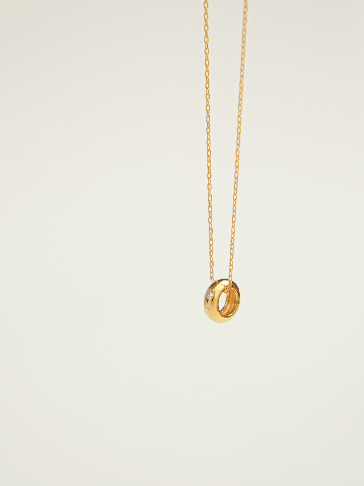 Natasha Mini Ring Necklace (Gold)