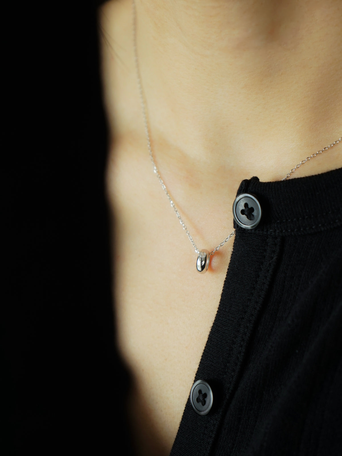 Natasha Mini Ring Necklace (Silver)