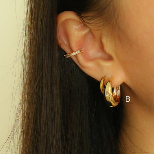 Verda Hoop Earrings (Gold)