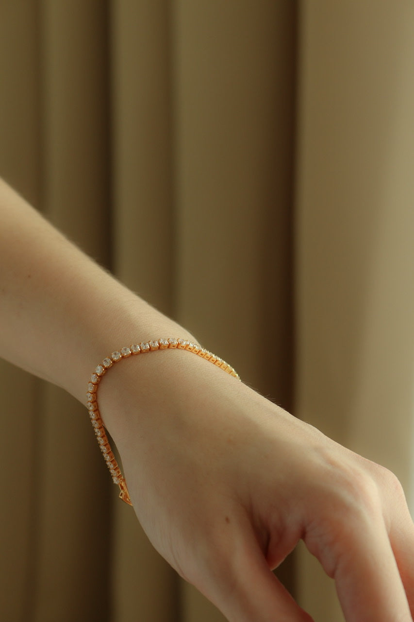 Tennis Bracelet (Gold)