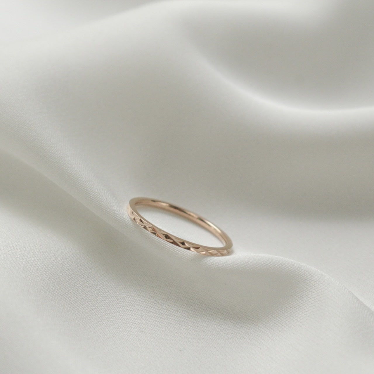 Minimalist Brushed Ring (Rose Gold)