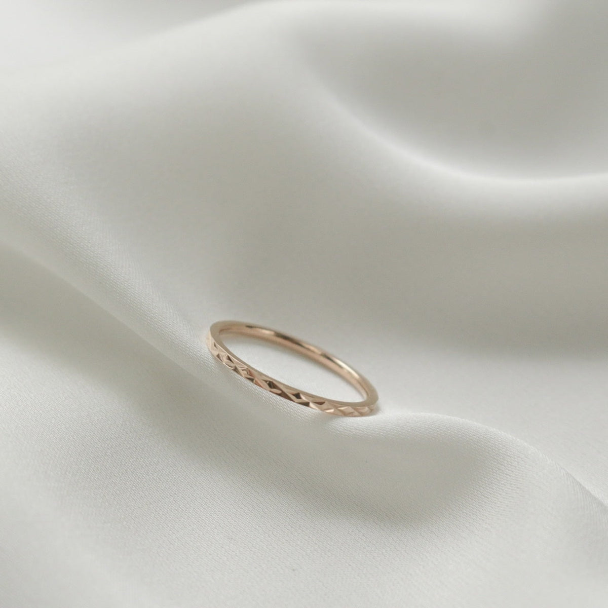 Minimalist Brushed Ring (Rose Gold)