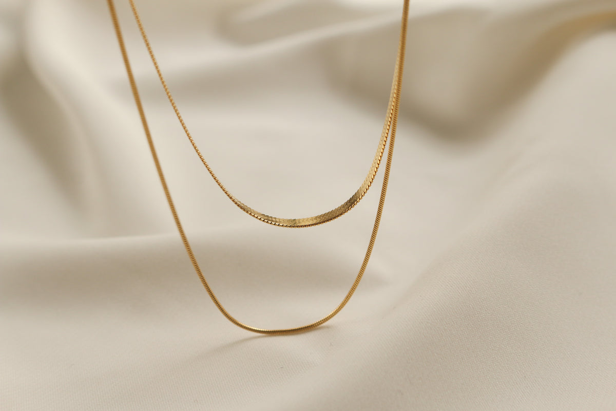 Noelle Layered Necklace (Gold)