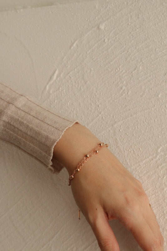 Quill Layered Bracelet (Rose Gold)