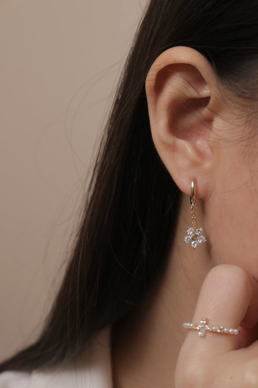 Maisie Fleur Huggie Earrings
