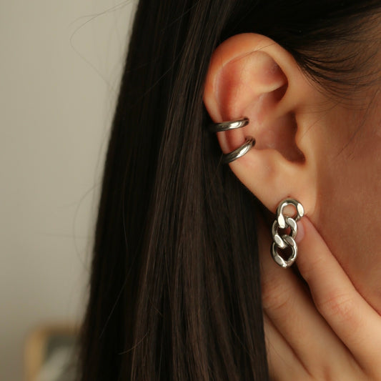 Dalia Chain Earrings (Silver)