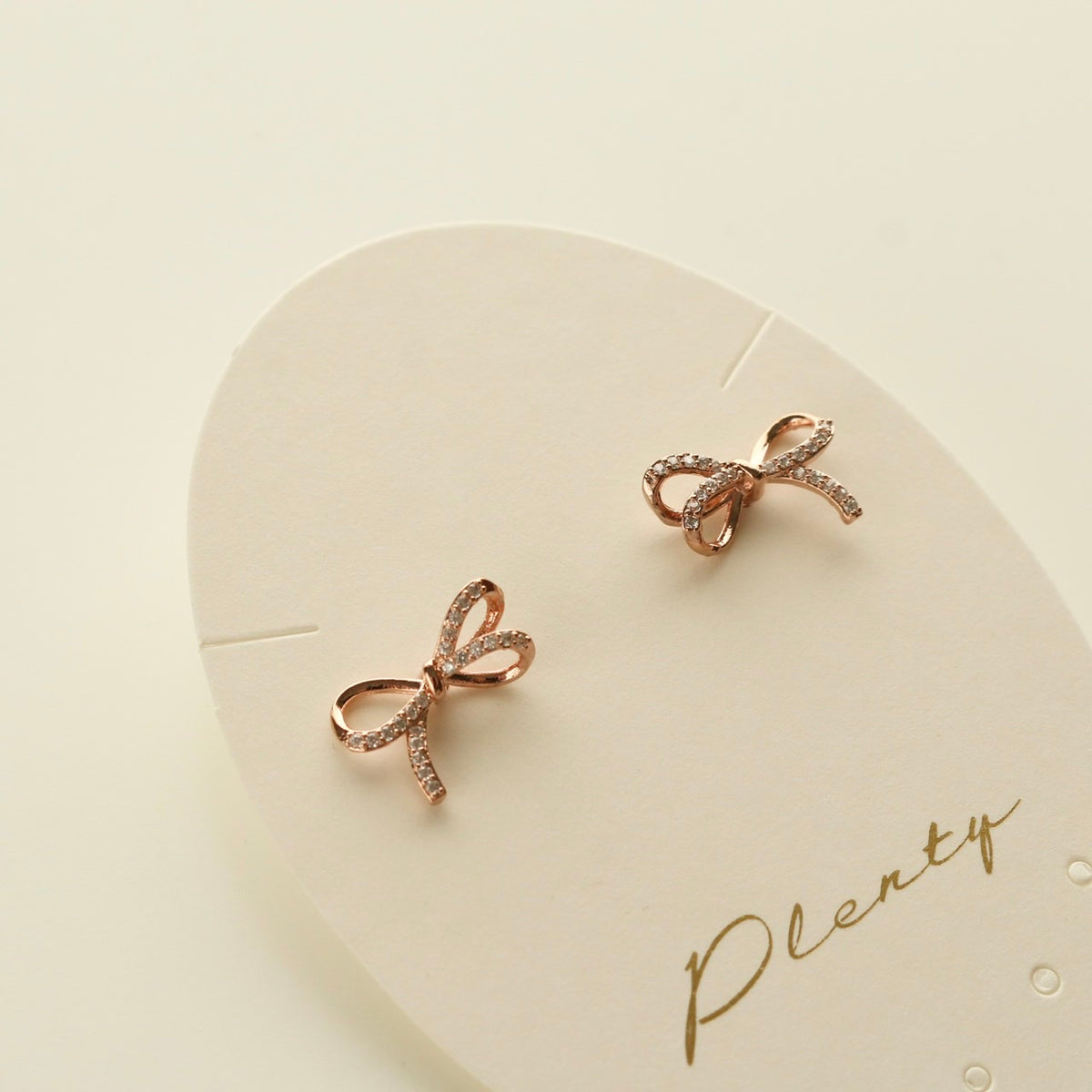Florence Bow Earrings (Rose Gold)