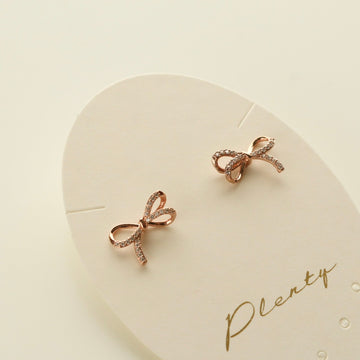Florence Bow Earrings (Rose Gold)