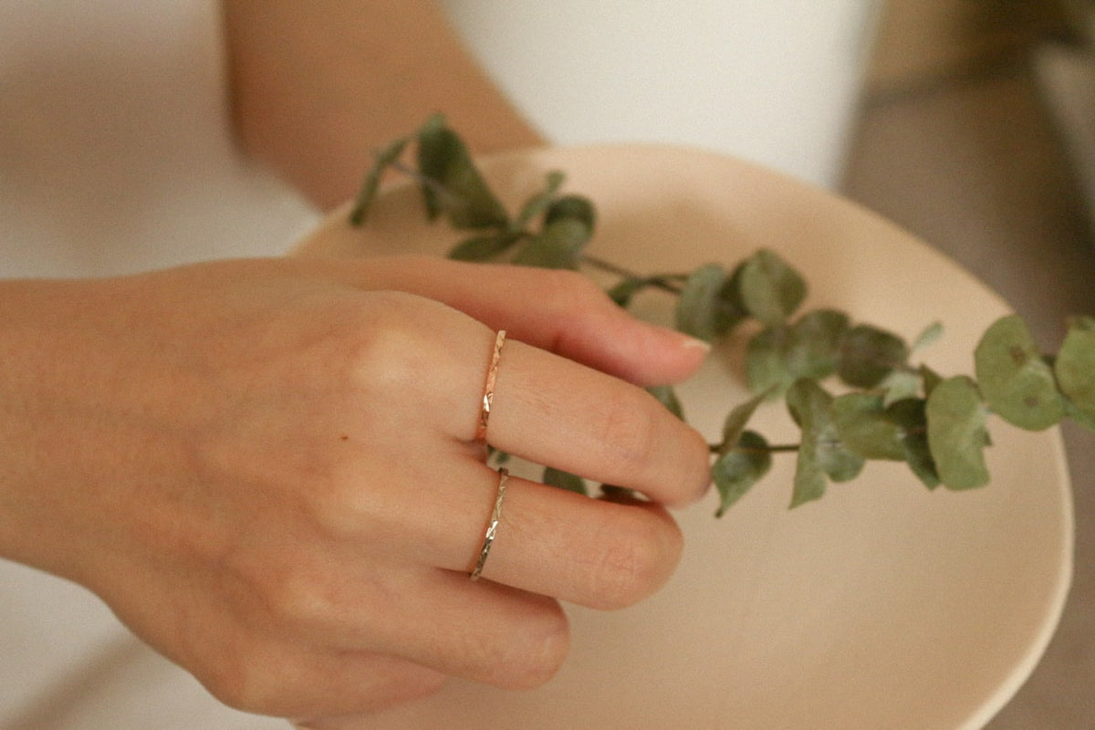Minimalist Brushed Ring (Rose Gold)