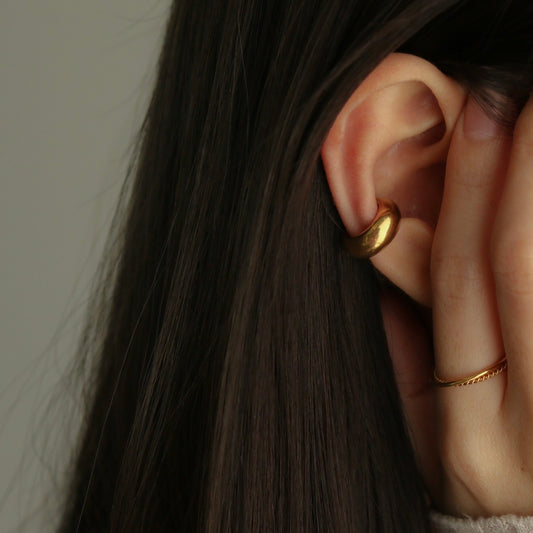 Faigy Dome Ear Cuffs (Gold)