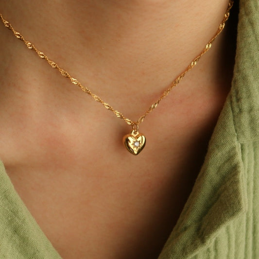 Poppy Heart Necklace