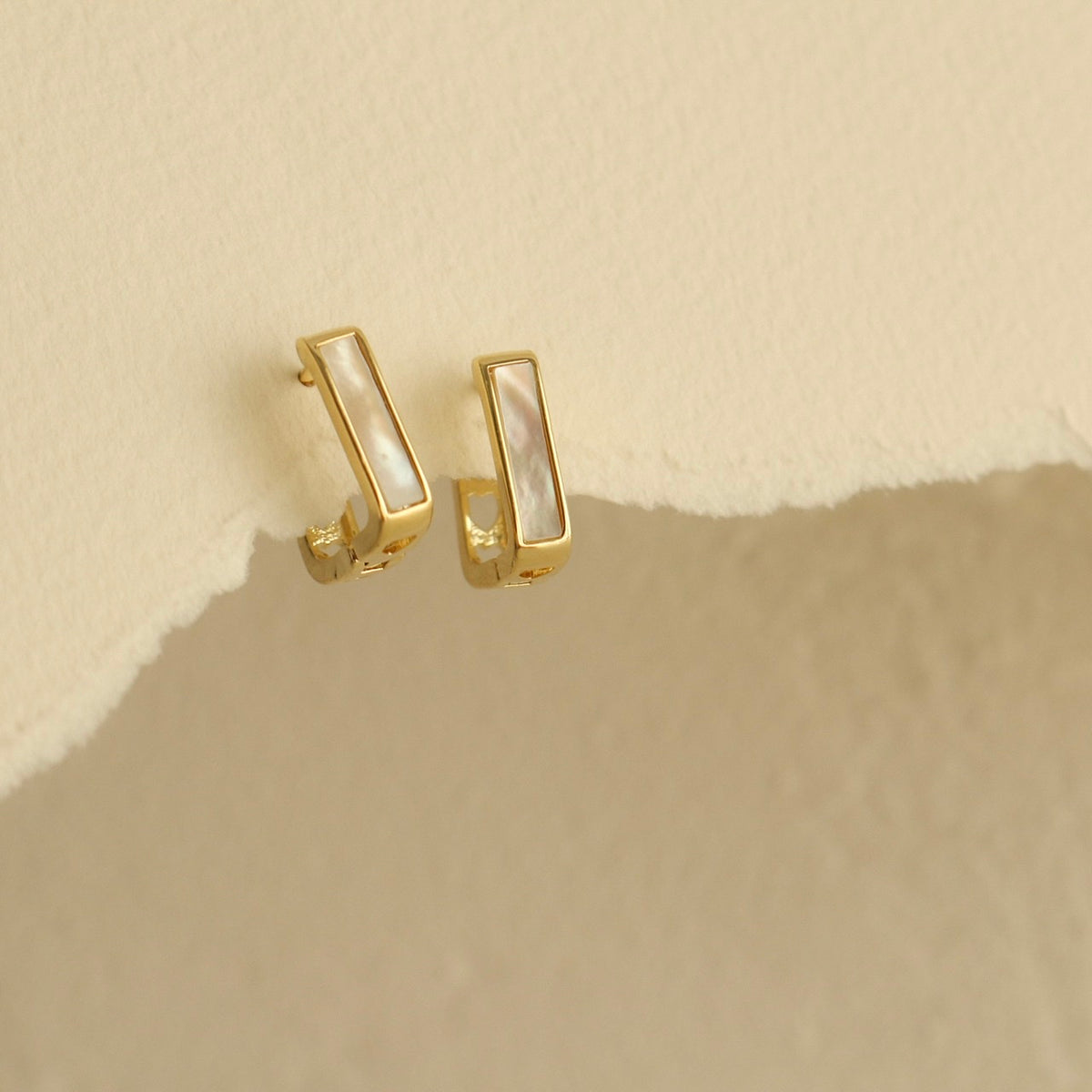 Isabela Pearl Huggie Earrings