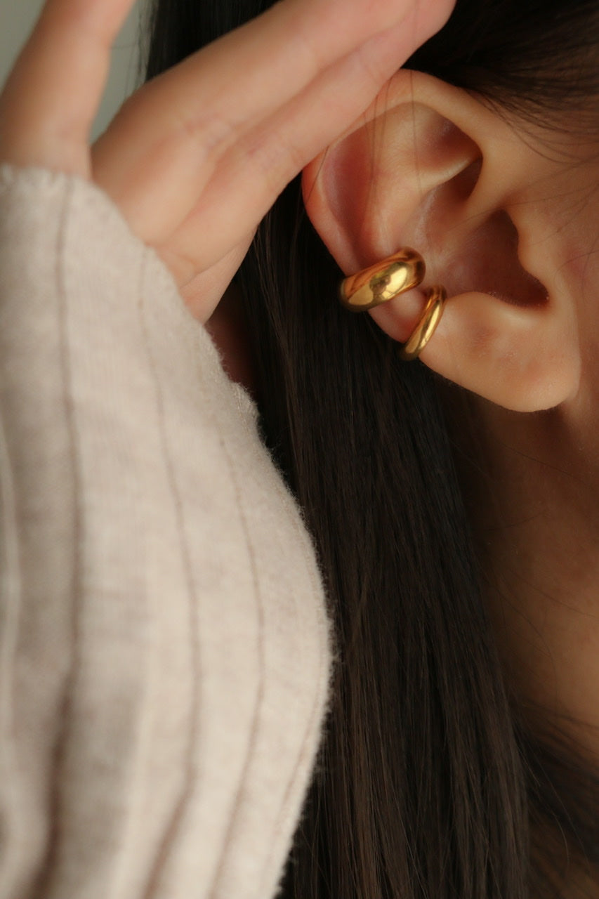 Faigy Dome Ear Cuffs (Gold)