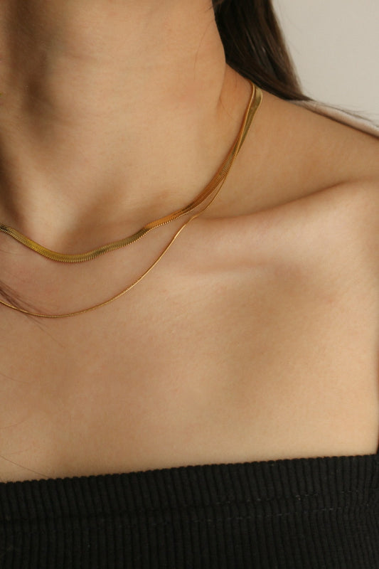 Noelle Layered Necklace (Gold)