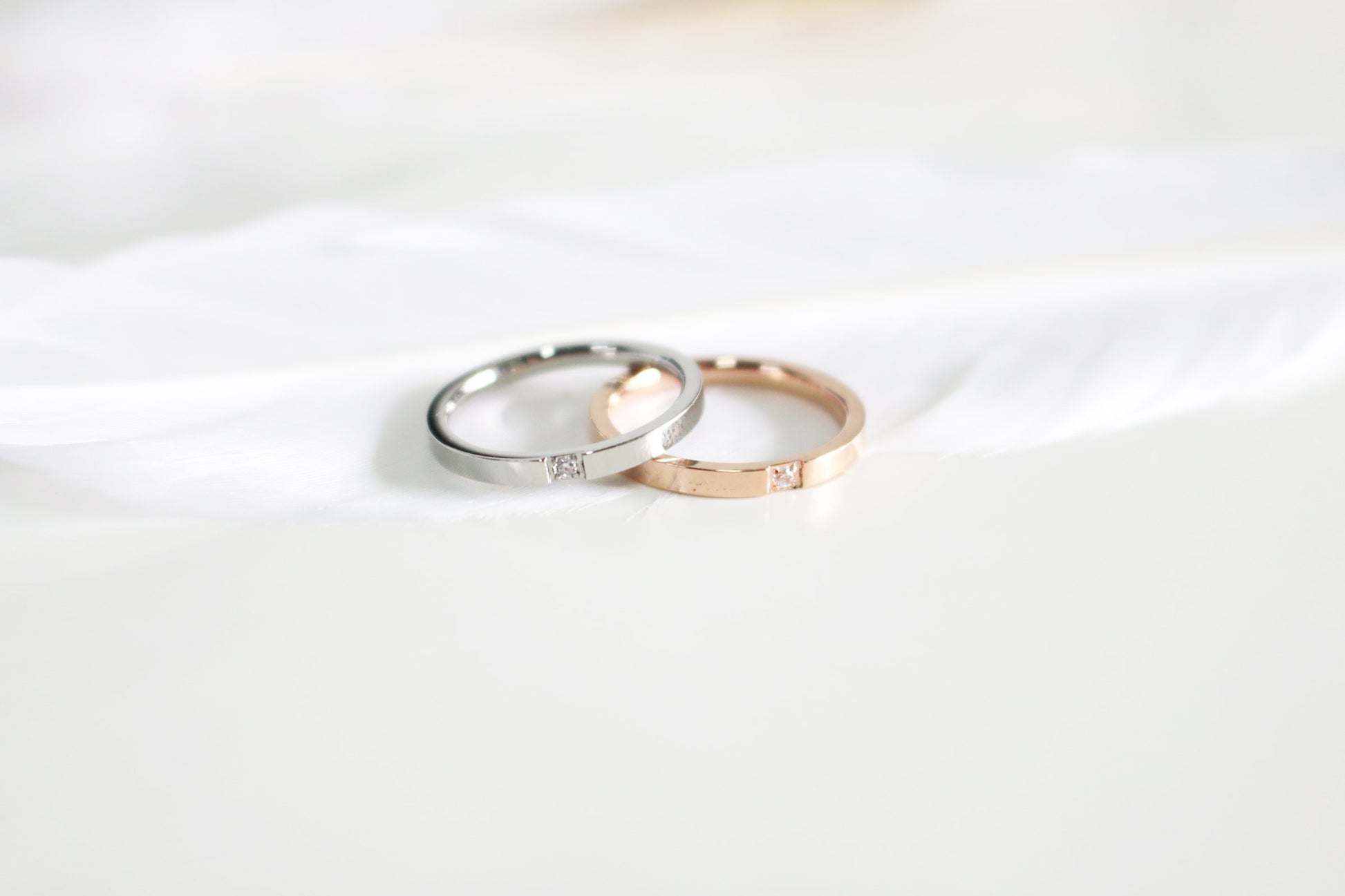 Minimalist Single Zircon Ring (Rose Gold) - Plenty Collection
