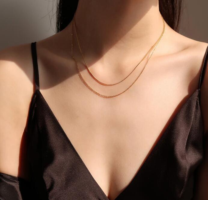 Olivia Layered Necklace (Gold) - Plenty Collection