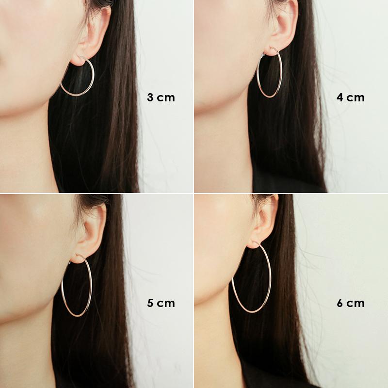 Basic Hoop Earrings (Silver) - Plenty Collection