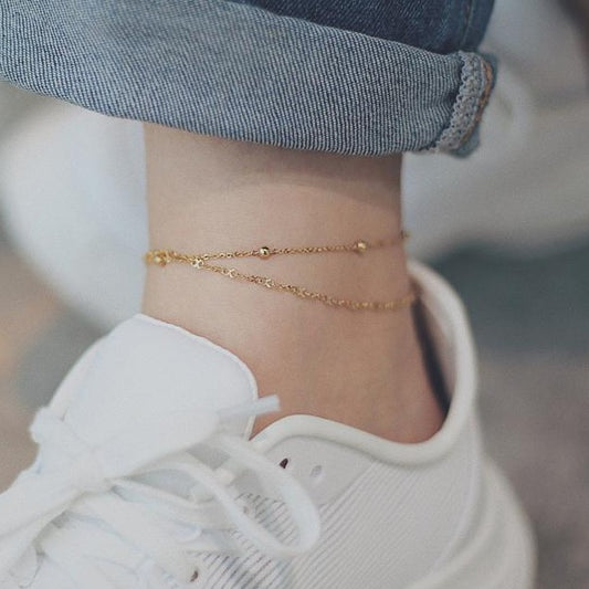 Amaya Layered Anklet (Gold) - Plenty Collection