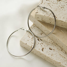 Basic Hoop Earrings (Silver)