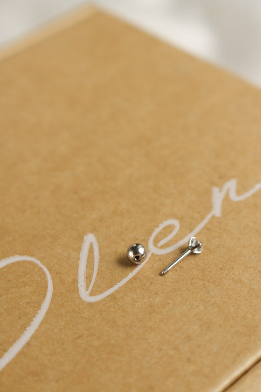 Talia Barbell Earring (Silver)