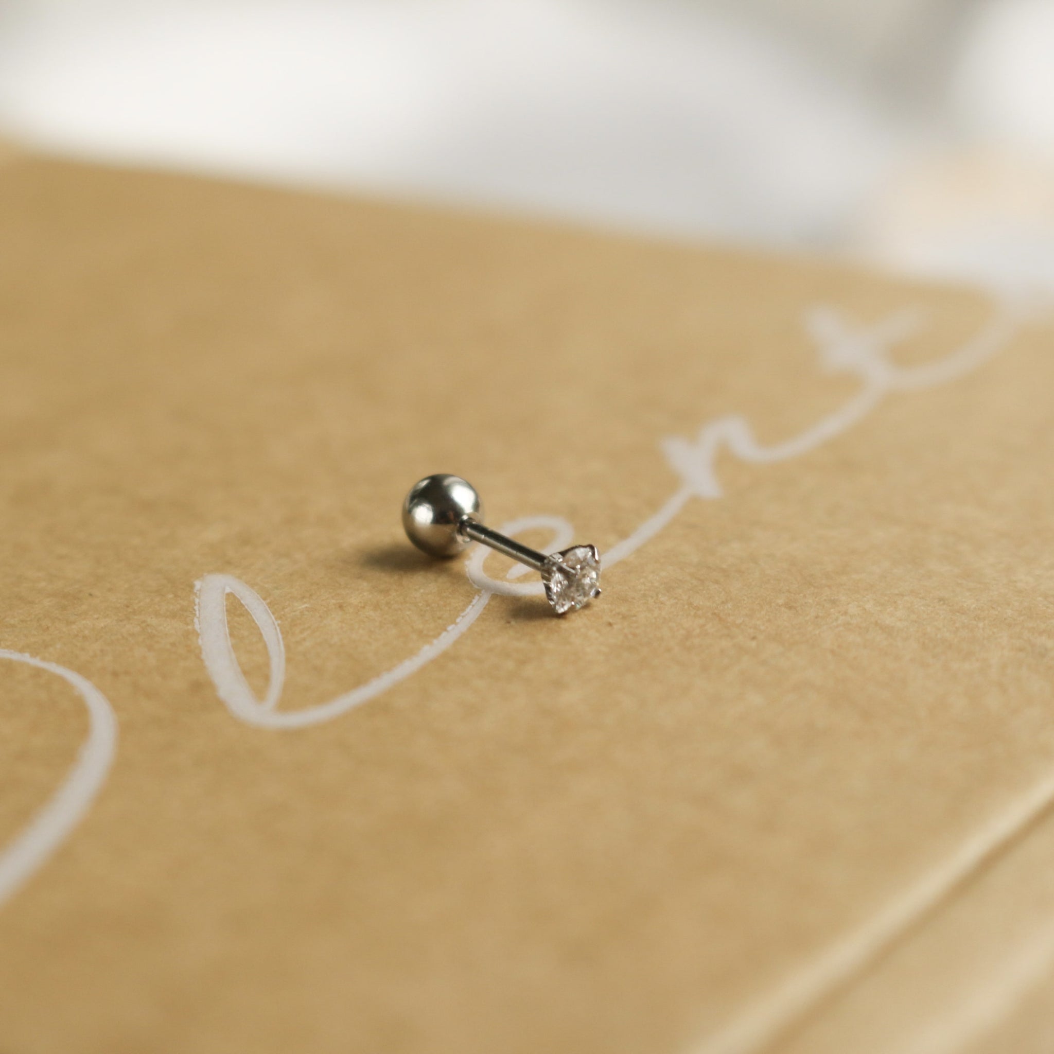 Talia Barbell Earring (Silver)