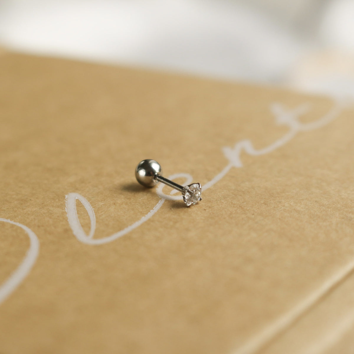 Talia Barbell Earring (Silver)