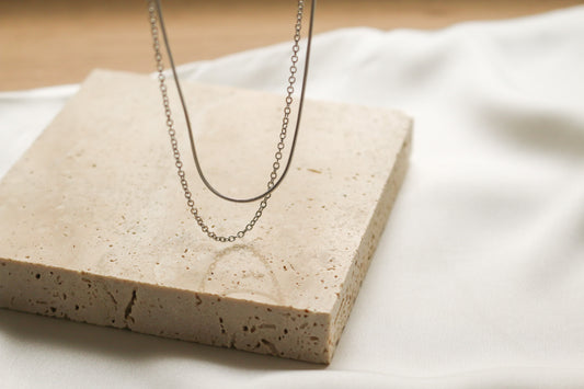 Olivia Layered Necklace (Silver)