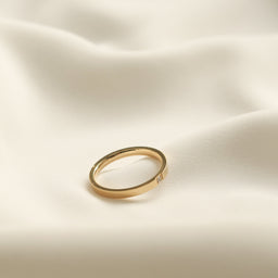 Minimalist Single Zircon Ring (Gold)