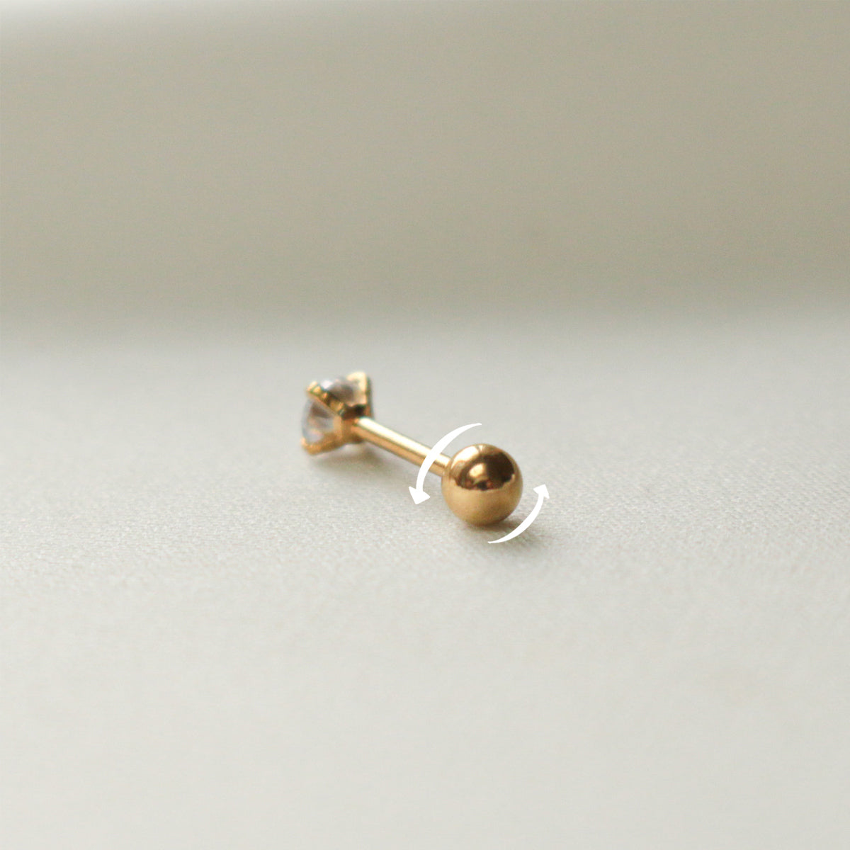 Talia Barbell Earring (Gold)